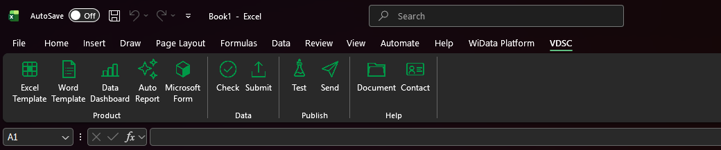 Tab VDSC trên Ribbon Excel